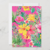 Miss ONEderful First Birthday Luau Kaart (Achterkant)