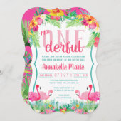 Miss ONEderful First Birthday Luau Kaart (Voorkant / Achterkant)