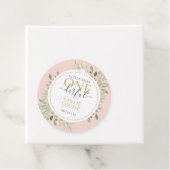 Miss Onederful Girl First Birthday Pink Bedankjes Labels (In situ)