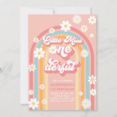 Miss Onederful Groovy Rainbow 1 geboortedag Kaart (Voorkant)