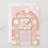 Miss Onederful Groovy Rainbow 1 geboortedag Kaart (Voorkant)