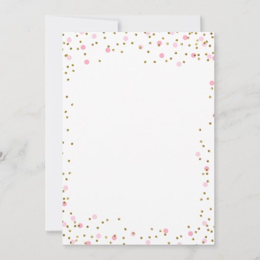 Miss Onederful Meisje Eerste Verjaardag Roze Confe Kaart (Achterkant)