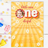 Miss ONEderful Photo Daisy First Birthday Kaart