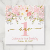 Miss Onederful Roze Roses First Birthday Bedankjes Labels
