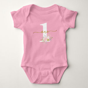 Miss Onederful Roze Roses First Birthday Romper