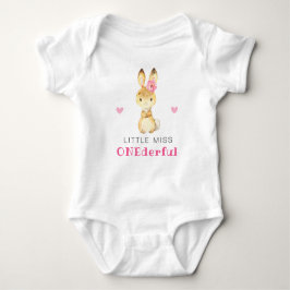 Miss Onederful Sweet Bunny Eerste 1e verjaardag Me Romper