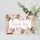 Miss ONEderful verjaardag bedankje, Boho, goud Bedankkaart (Staand voorkant)