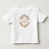 Miss ONEderful Verjaardag T-shirt, Boho, Bloemen Kinder Shirts (Voorkant)