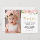 Miss Onederful verjaardagsfeestfoto dank u kaart (Voorkant)