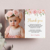 Miss Onederful verjaardagsfeestfoto dank u kaart