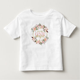 Miss ONEderful verjaardagsshirt, Boho, Bloemen Kinder Shirts