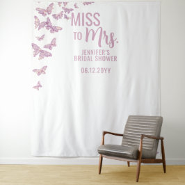 Miss Paarse Gold Butterfly Bridal Backdrop Wandkleed