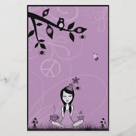  Miss Paarse Stationery Briefpapier (Voorkant)