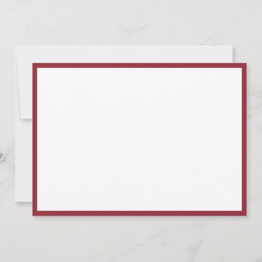 Miss Pageant Bridal Crown Note Card-Cranberry Notitiekaartje (Achterkant)