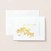 Miss Pageant Crown Orchid Folie Bedankt Folie Kaarten (Voorkant met envelop)