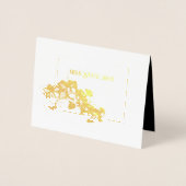 Miss Pageant Crown Orchid Folie Bedankt Folie Kaarten (Voorkant)