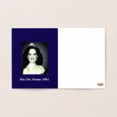 Miss Pageant Custom Photo Seashell Bedankt Folie Kaarten (Binnen)