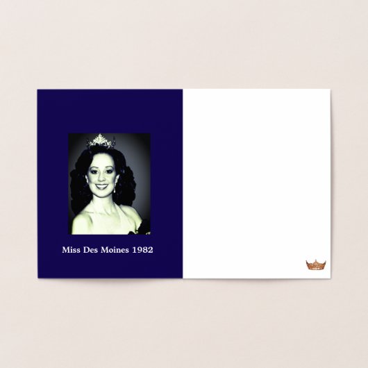 Miss Pageant Custom Photo Seashell Bedankt Folie Kaarten (Binnen)