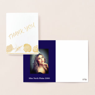 Miss Pageant Custom Photo Seashells Bedankt Folie Kaarten