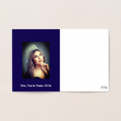 Miss Pageant Custom Photo SeashellsBedankt Folie Kaarten (Binnen)