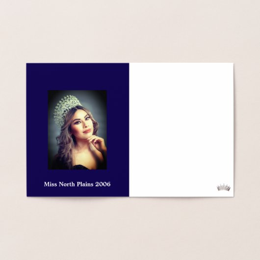 Miss Pageant Custom Photo SeashellsBedankt Folie Kaarten (Binnen)