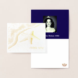 Miss Pageant Custom Photo Seashore Bedankt Folie Kaarten