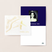 Miss Pageant Custom Photo Seashore Bedankt Folie Kaarten (Display)