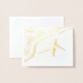 Miss Pageant Custom Photo Seashore Bedankt Folie Kaarten (Voorkant met envelop)