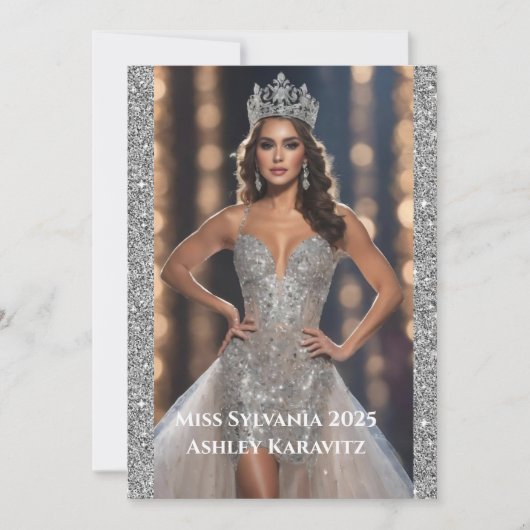 Miss Pageant Glitter Autograph Kaart (Voorkant)