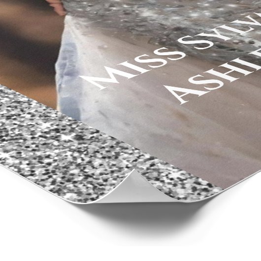 Miss Pageant Glitter Persoonlijk Portret Poster (Hoek)
