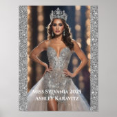Miss Pageant Glitter Persoonlijk Portret Poster (Voorkant)
