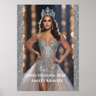 Miss Pageant Glitter Persoonlijke Poster
