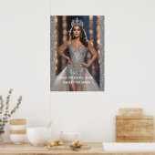 Miss Pageant Glitter Persoonlijke Poster (Keuken)