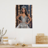 Miss Pageant Persoonlijke Portret Poster (Keuken)