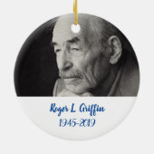 Miss Pap ter nagedachtenis aan Vader Keramisch Ornament (Achterkant)