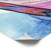 Miss Piggy Waterverf Poster voor kinderen (Hoek)