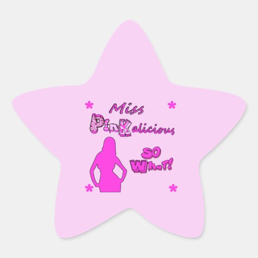 miss pinkalicious dus wat ster sticker (Voorkant)