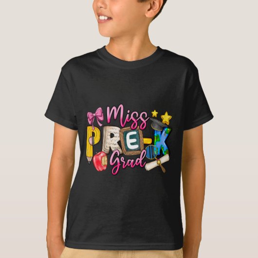 Miss Pre-k Afstudeerder Afstuderen Shirt Meisje Ki (Voorkant)