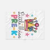 Miss Pre-k Potloden Kroon Schattig Ck Naar School Fleece Deken (Voorkant (Horizontaal))