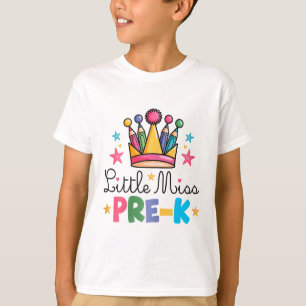 Miss Pre-k Potloden Kroon Schattig Ck Naar School  T-shirt