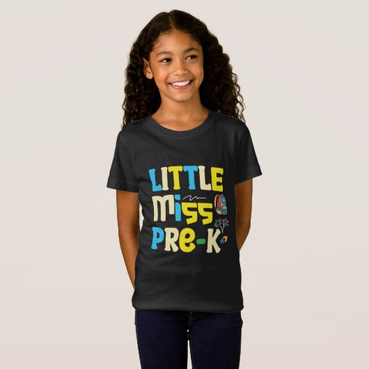 Miss Pre-K terug naar school T-shirt (Voorkant volledig)
