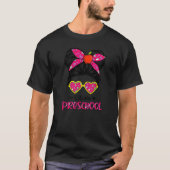 Miss Preschool meisjes terug naar school bericht B T-shirt (Voorkant)