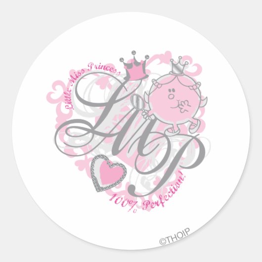 Miss Princess - 100% perfectie Ronde Sticker (Voorkant)
