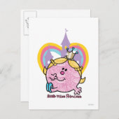 Miss Princess Posing met Castle & Heart Briefkaart (Voorkant / Achterkant)