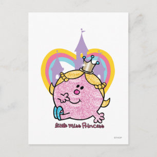 Miss Princess Posing met Castle & Heart Briefkaart