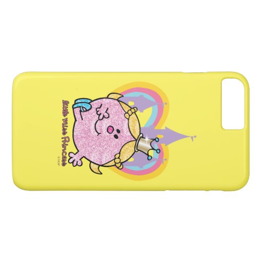 Miss Princess Posing met Castle & Heart Case-Mate iPhone Case (Achterkant (Horizontaal))