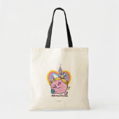 Miss Princess Posing met Castle & Heart Tote Bag (Voorkant)