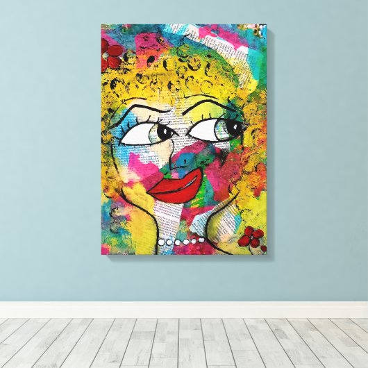 Miss Print Canvas afdrukken (Insitu (Houten vloer))