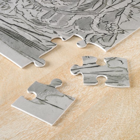 Miss Puvigne als het levende standbeeld, in Pigmal Legpuzzel (Zijkant)