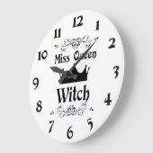 Miss Queen Witch Clock Grote Klok (Hoek)